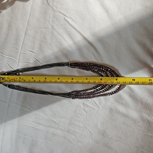 Four Strand Iridescent Glass Bead Necklace - Picture 5 of 7